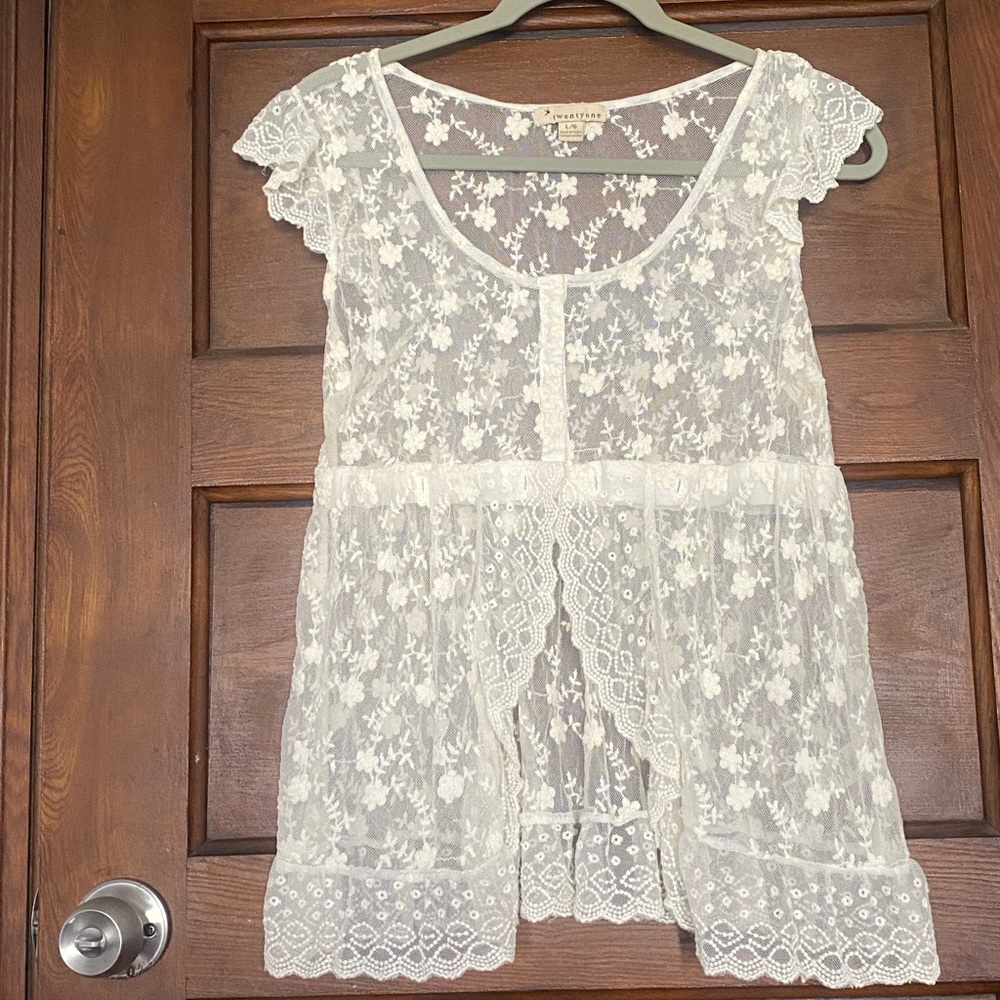 Lace Sheer Shirt